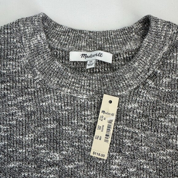 Madewell Sweater Dress Gray Knit Midi Long Sleeve Minimalist XS NWT - Picture 7 of 11